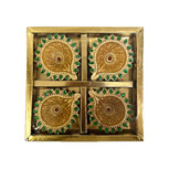 Gouden Gekleurde Diya Set (4 stuks)
