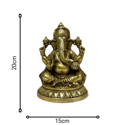 Koperen Ganesha Beeld 20 cm