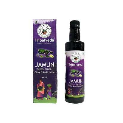 TRIBALVEDA Jamun, Neem Karela, Giloy & Amla Juice 500ml