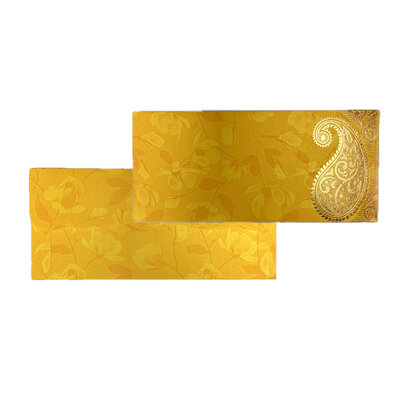 Gele Envelop met Bloemen Details